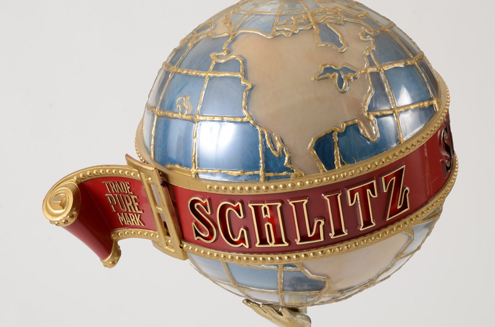 Schlitz Beer Lady with Globe Bar Light