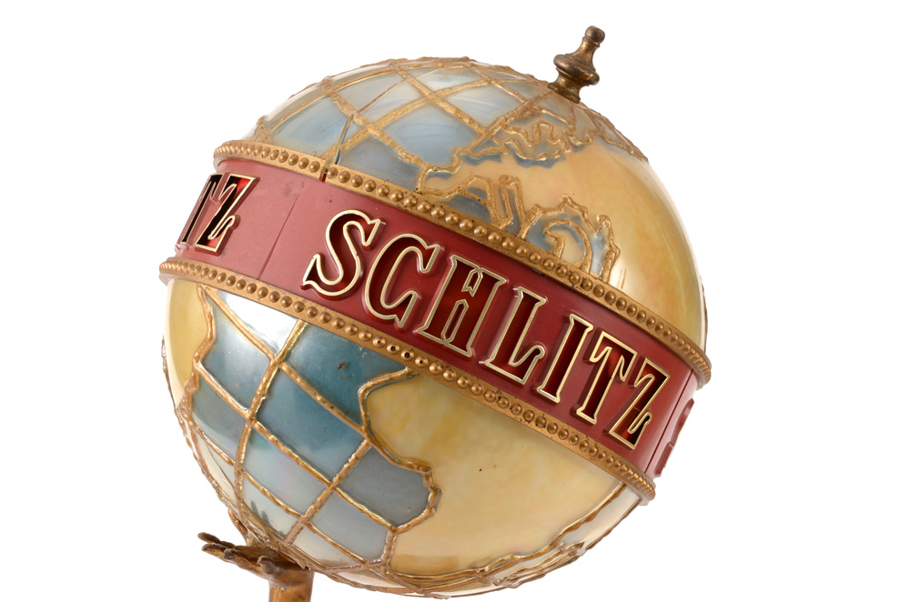 Schlitz Beer Lady with Globe Bar Light