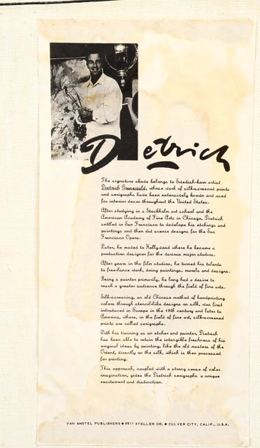 Mid Century Serigraph on Canvas by Dietrich Grunewald