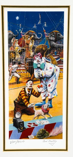 Barry Leighton-Jones Offset Lithograph of Emmett Kelly Triptych