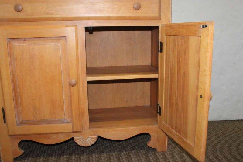 Small Hutch with Light Oak Finish