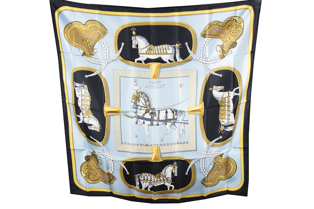Vintage Hermes "Grand Apparat" Scarf