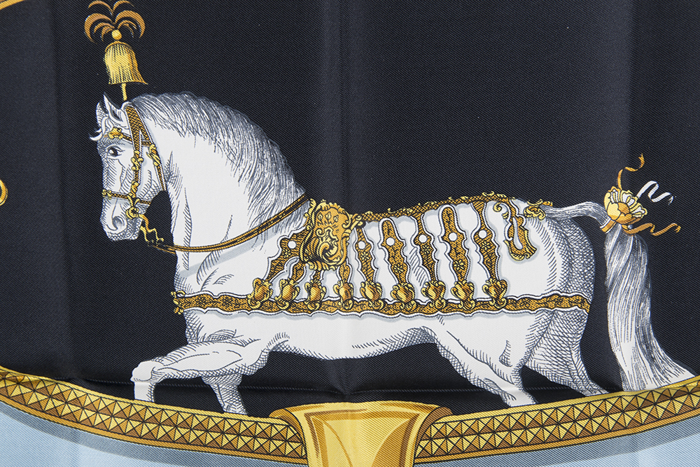 Vintage Hermes "Grand Apparat" Scarf