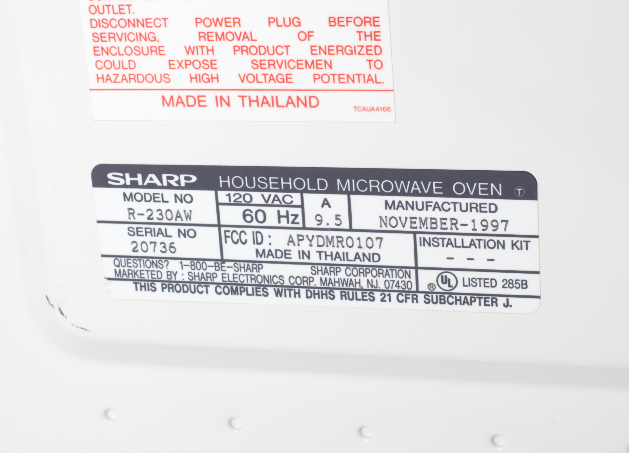 Sharp Carousel Microwave