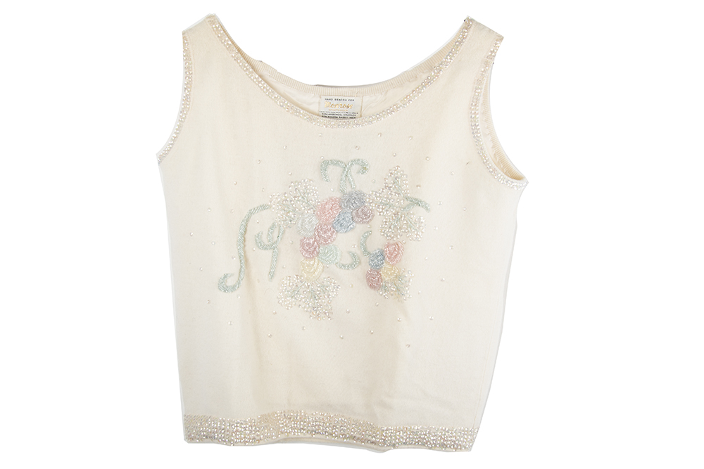 Vintage Ladies Bed Jacket and Knitted Vest