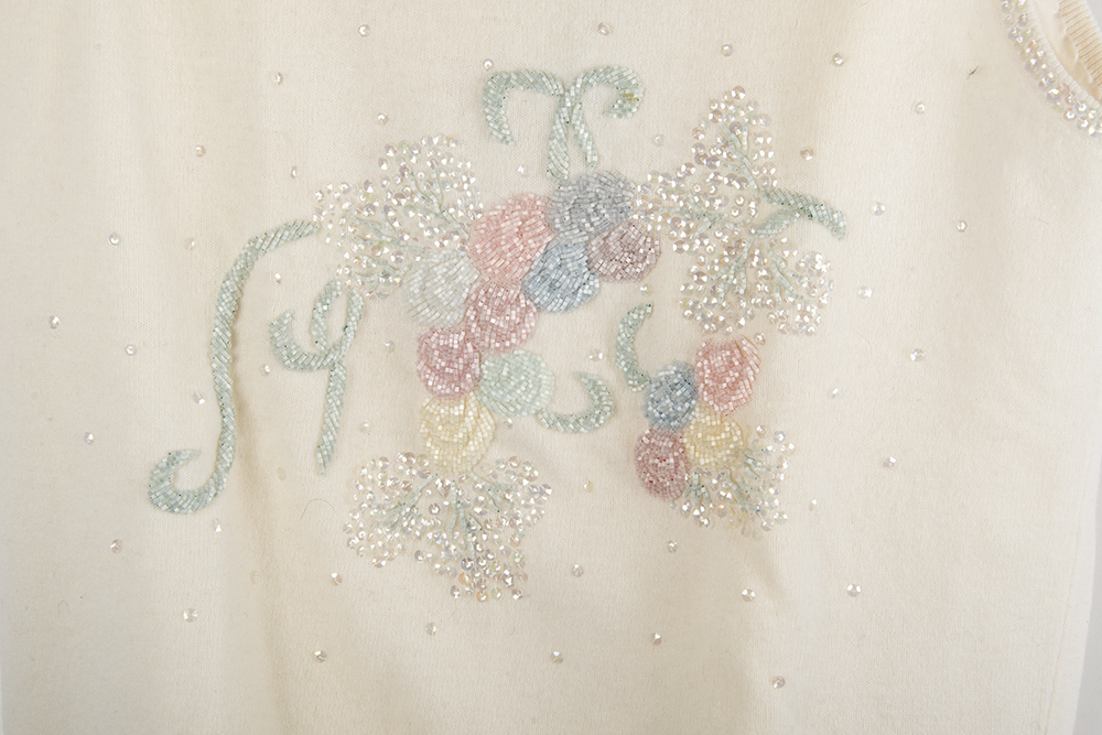 Vintage Ladies Bed Jacket and Knitted Vest