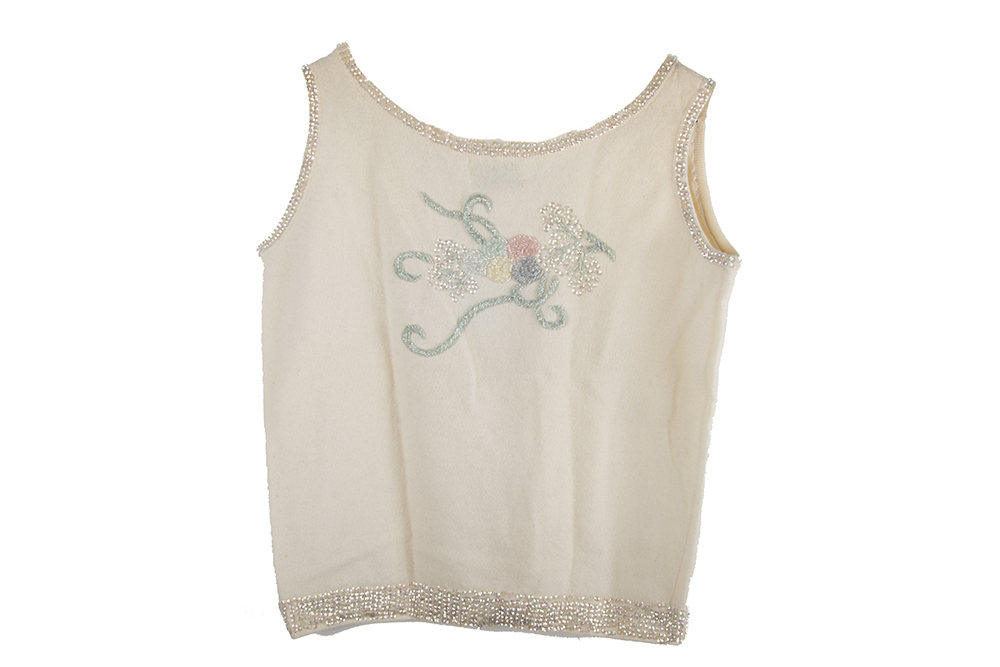 Vintage Ladies Bed Jacket and Knitted Vest