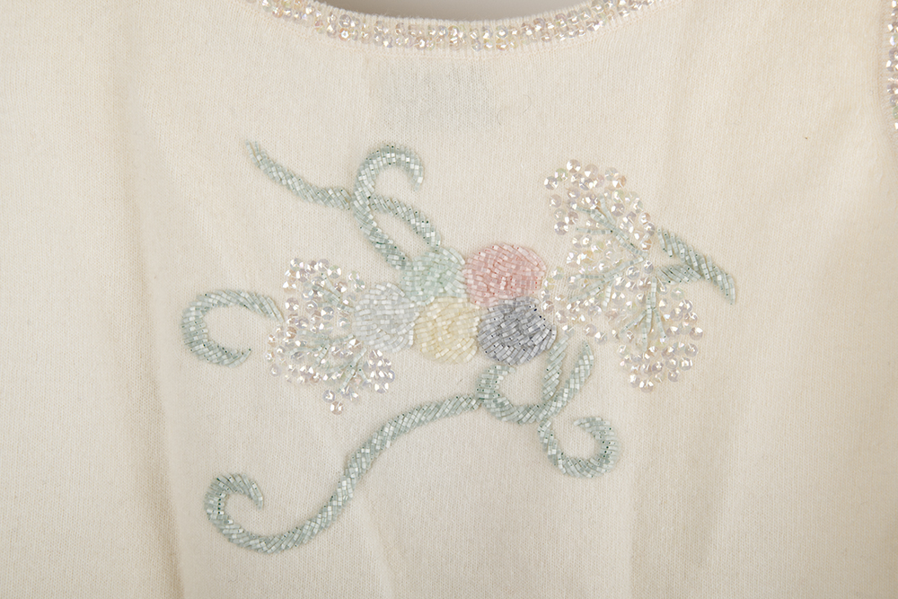 Vintage Ladies Bed Jacket and Knitted Vest