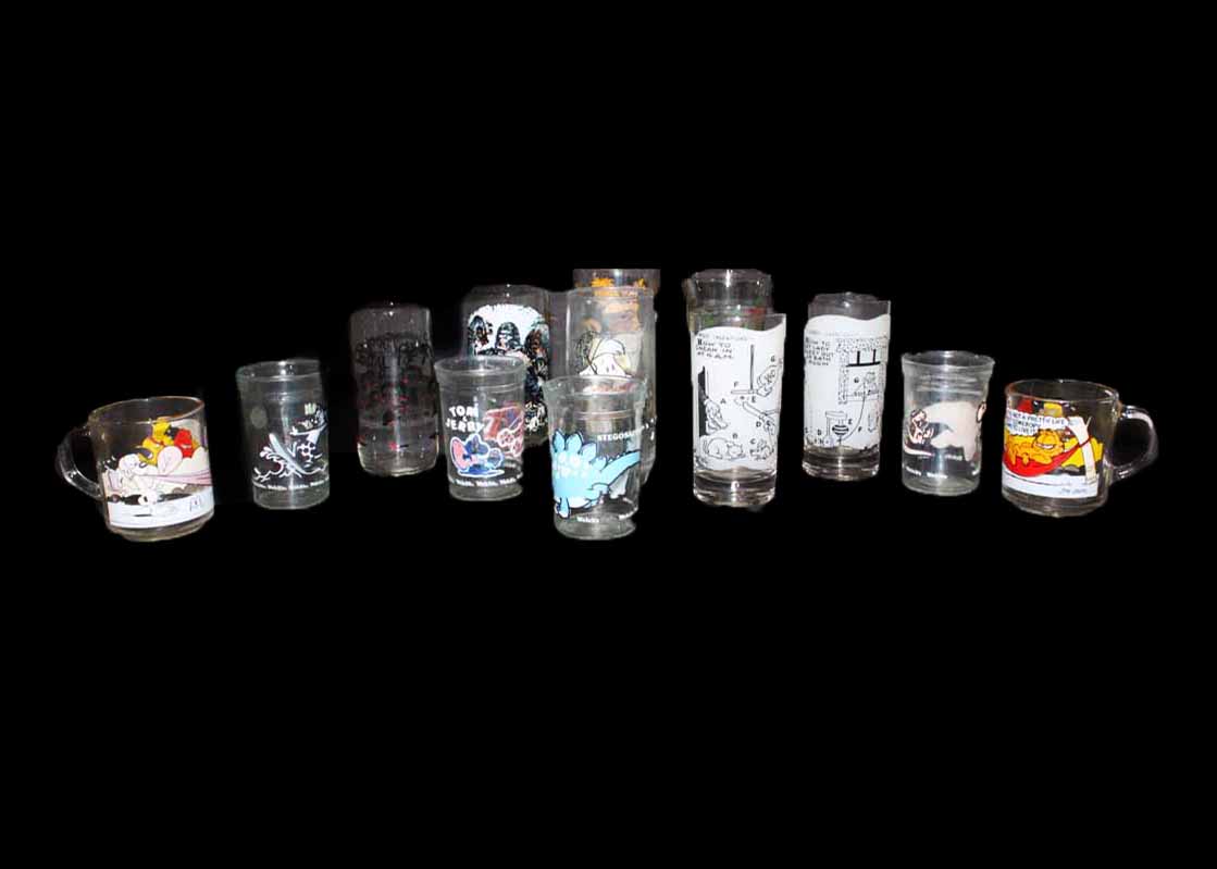 Assortment of Vintage Collectible Cartoon Glasses
