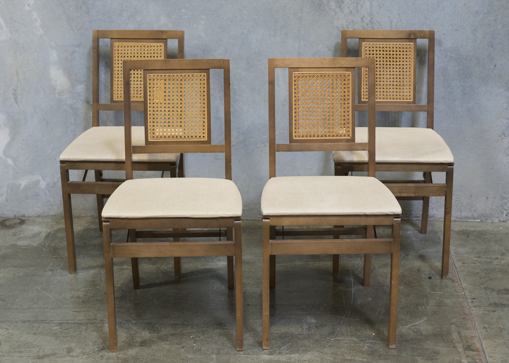 Set of Four Vintage Stakmore Folding Chairs EBTH