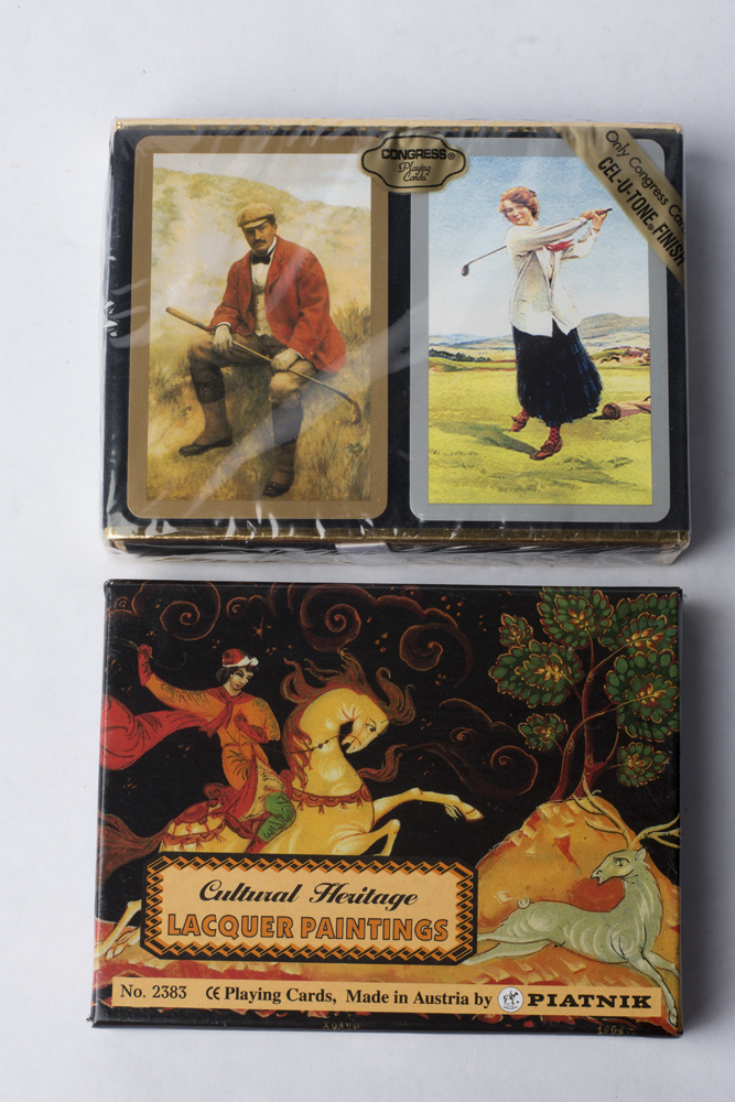 Two Boxed Sets of Pictorial Playing Cards