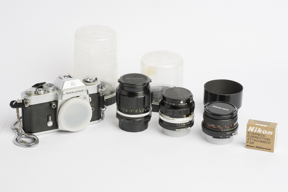 Nikkormat EL Camera and Lenses