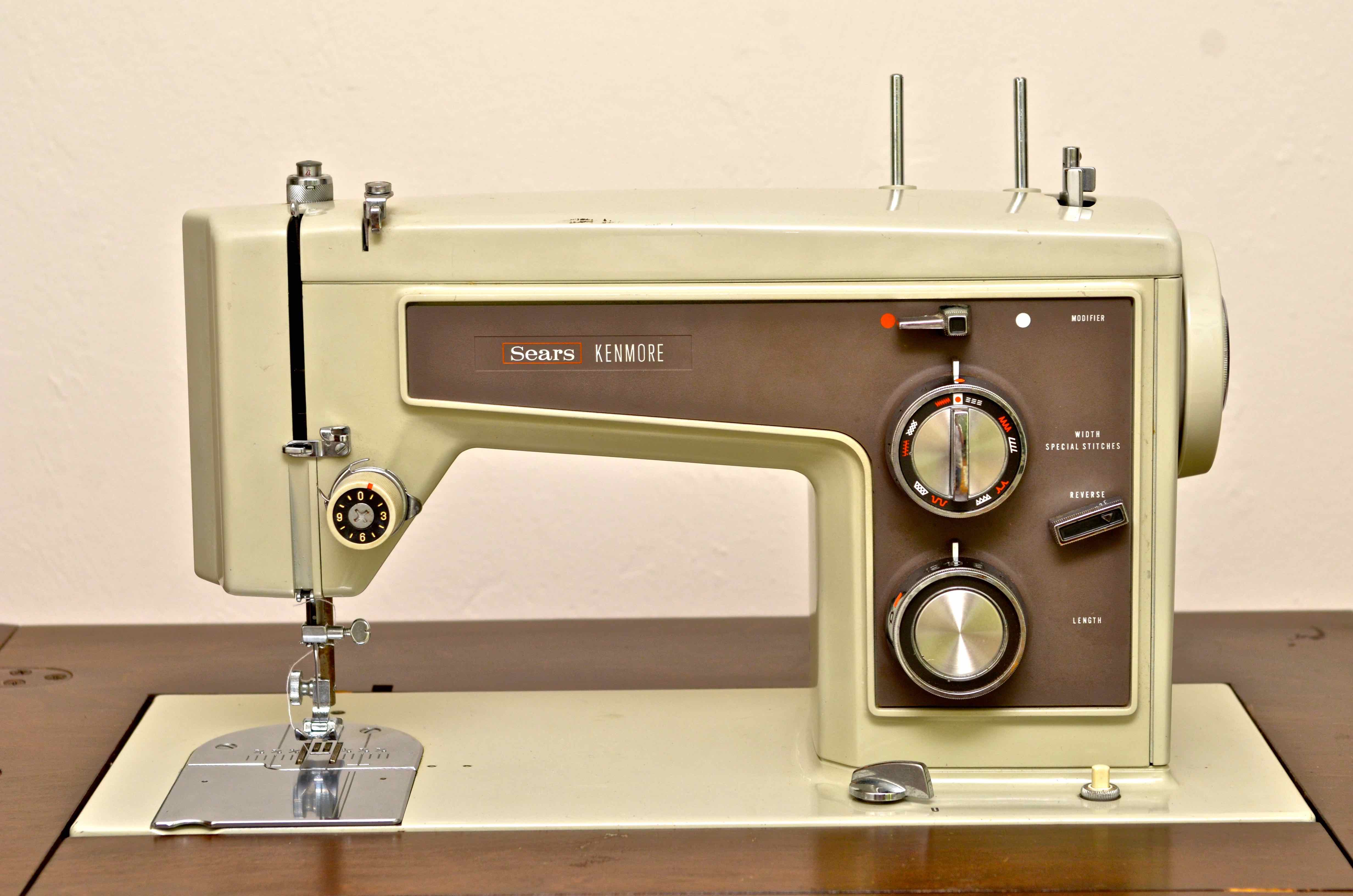 Sears Kenmore Sewing Machine and Vintage Table