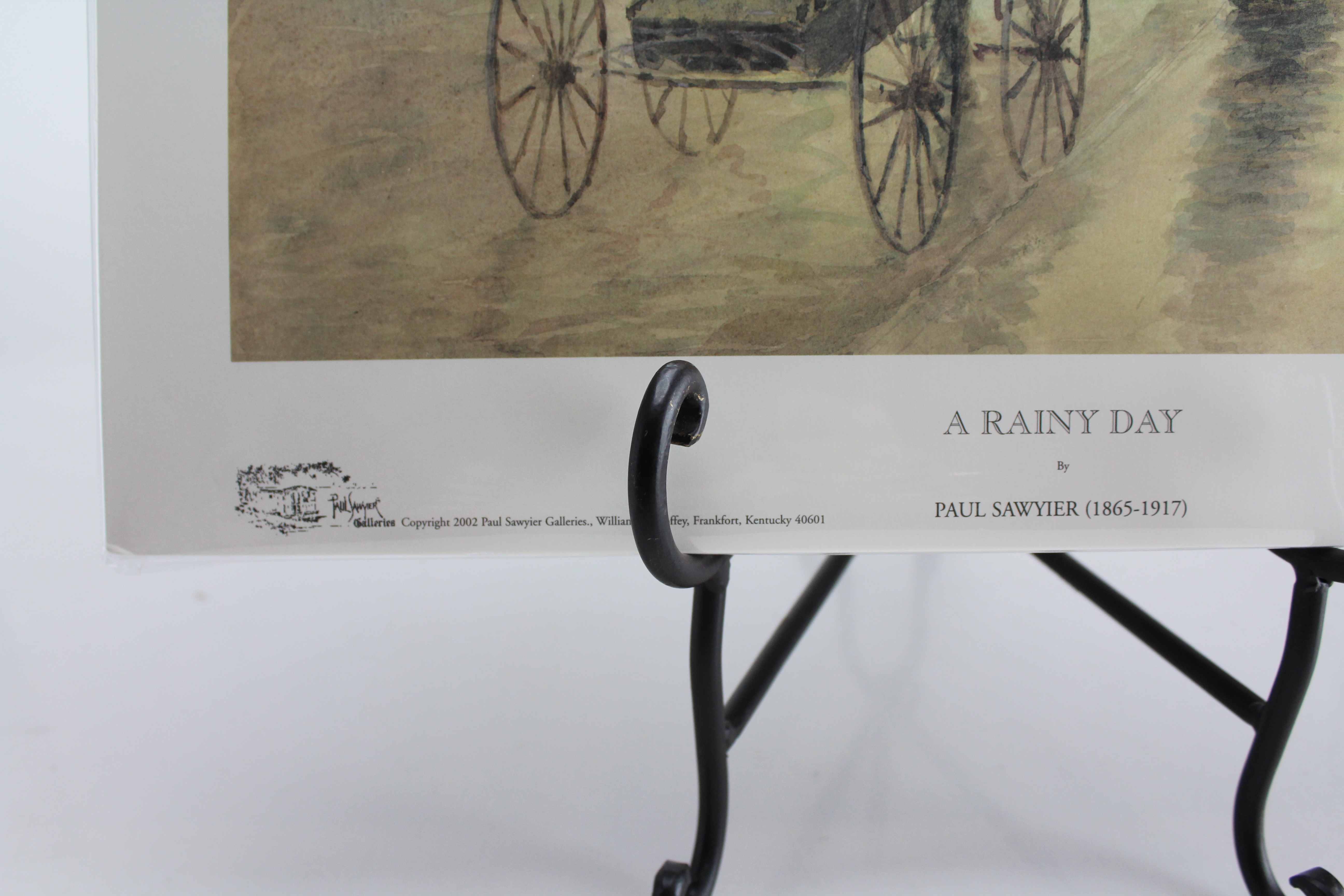 Paul Sawyier Offset Lithograph, "A Rainy Day"