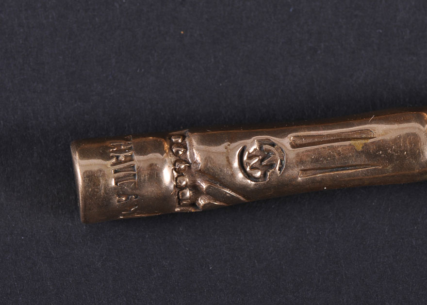 Vintage Bamboo Pattern Nickel Bronze Flatware Set