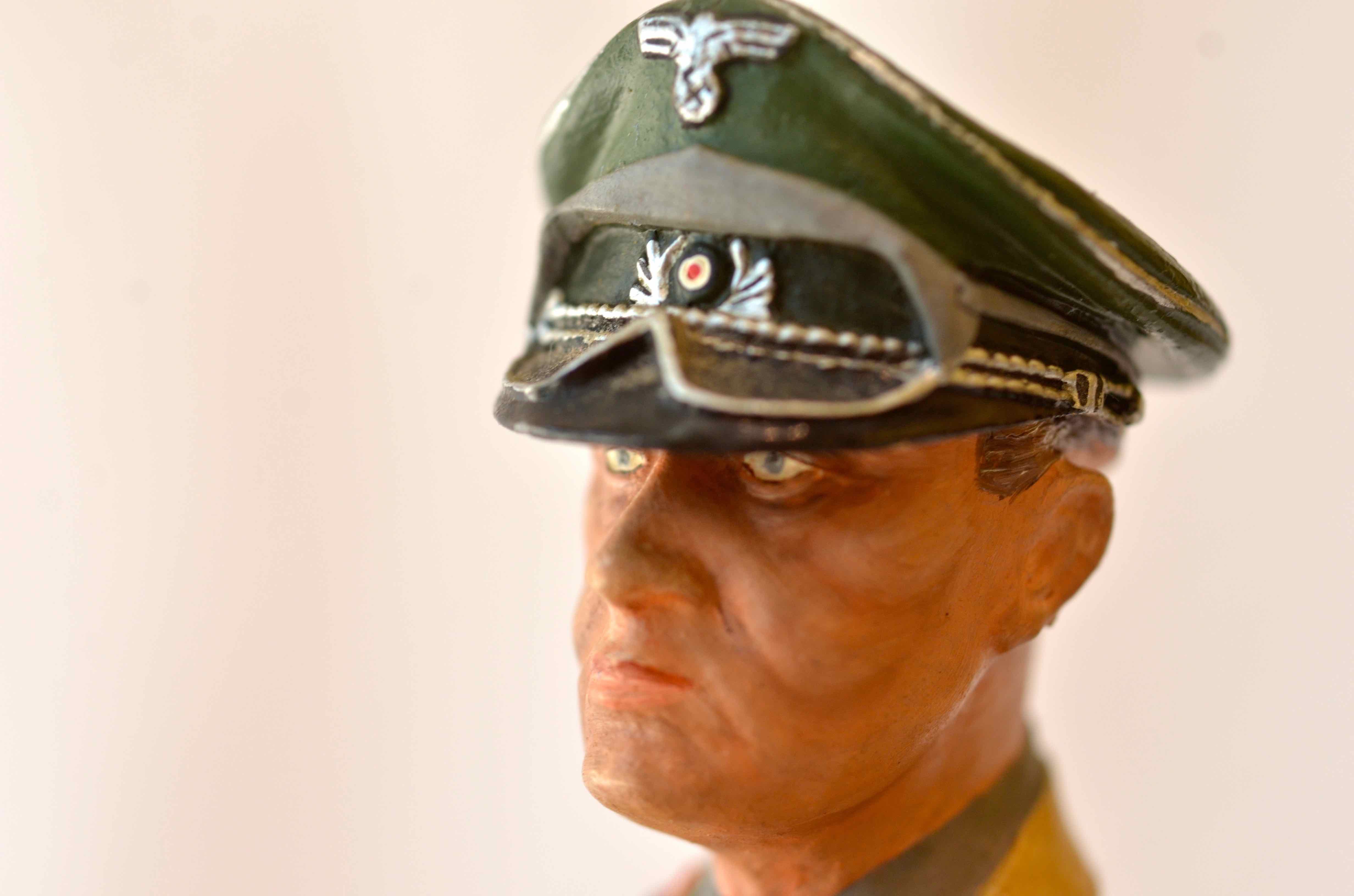 German Field Marshall Erwin Rommel Cast Iron Figurine