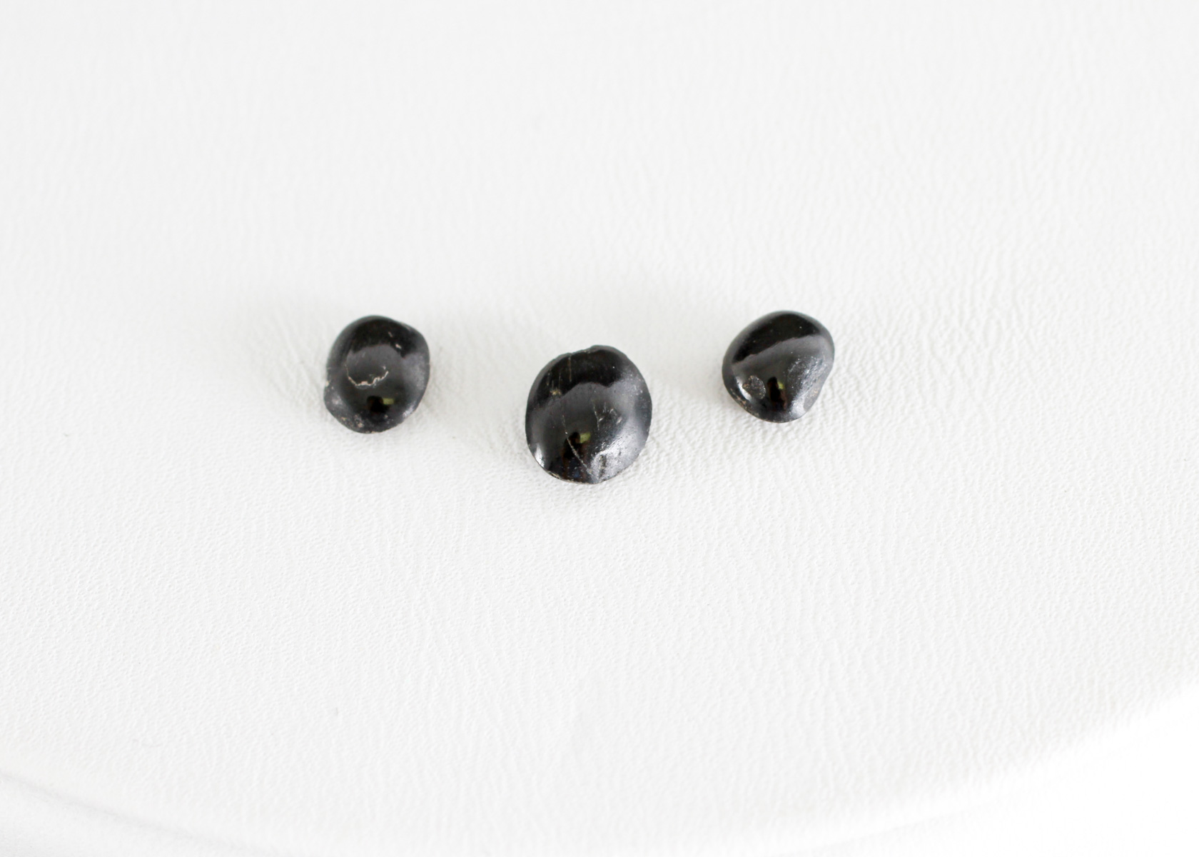 Trio of Vintage Black Star of India Stones