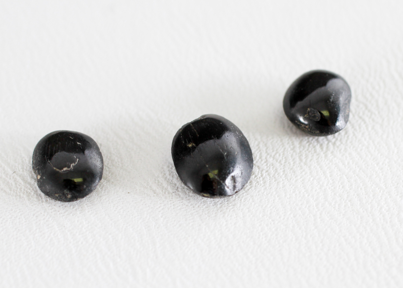 Trio of Vintage Black Star of India Stones