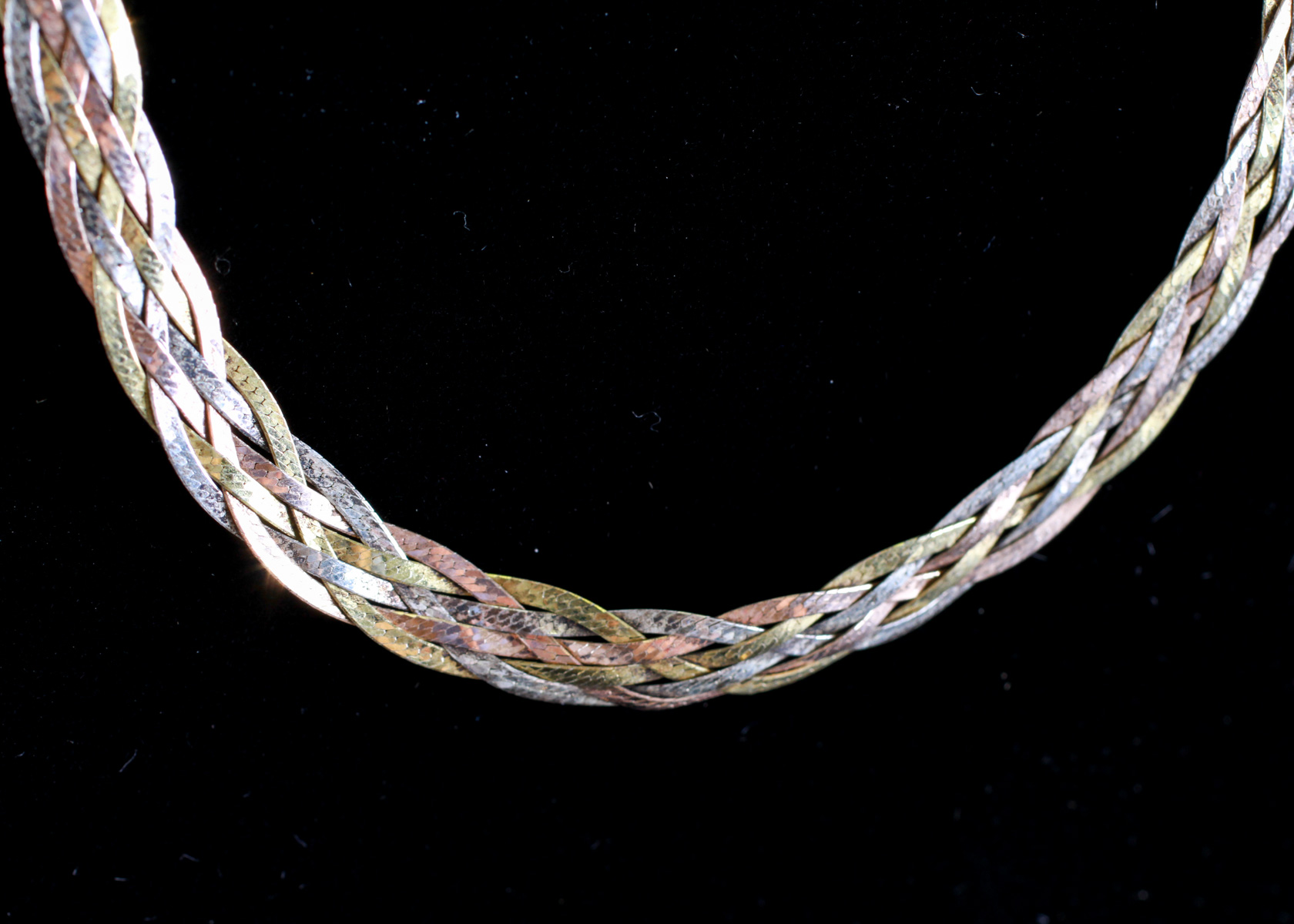 Sterling Silver Multi Toned Necklace and Bracelet Set