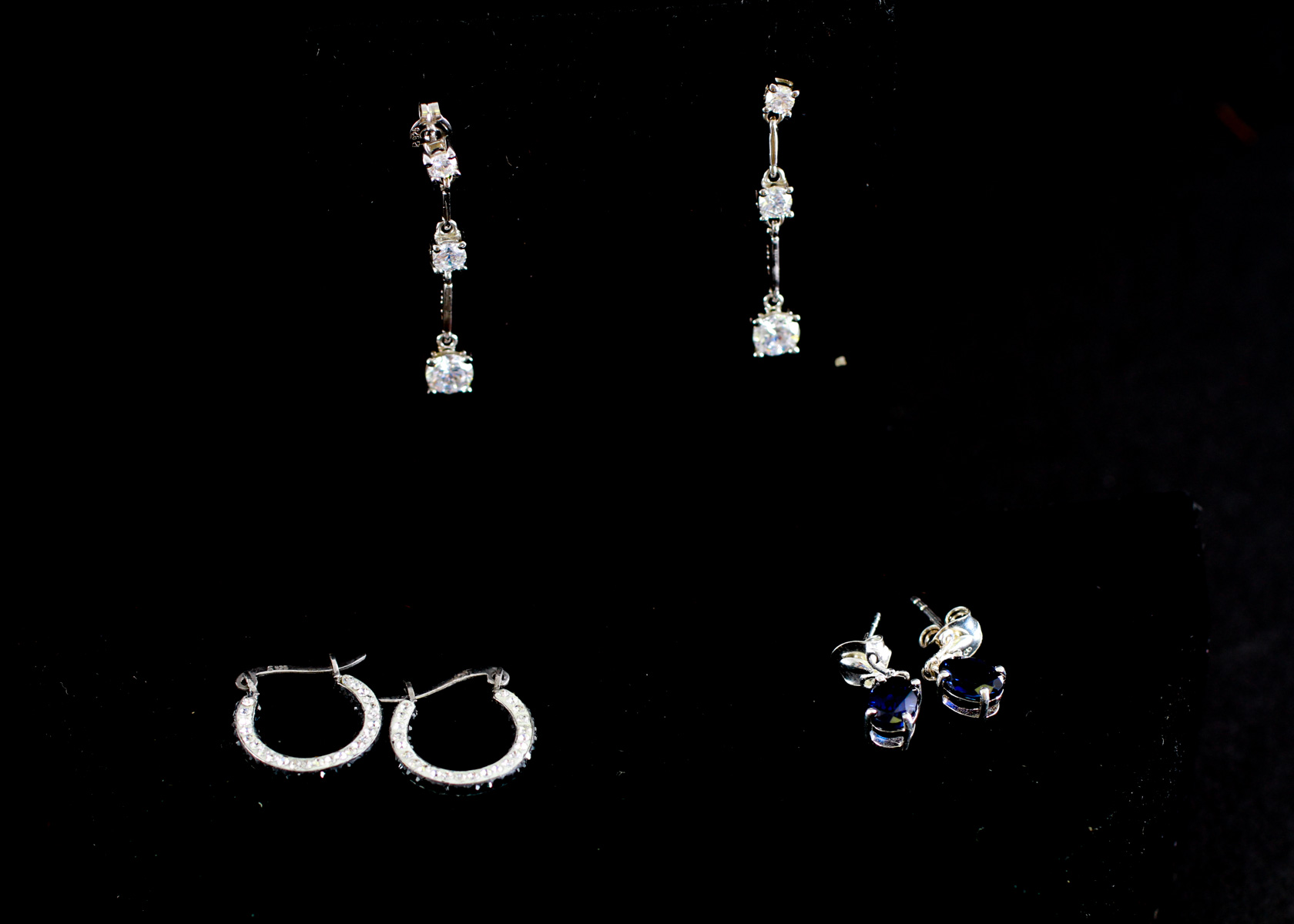 Trio of Sterling Silver Earrings