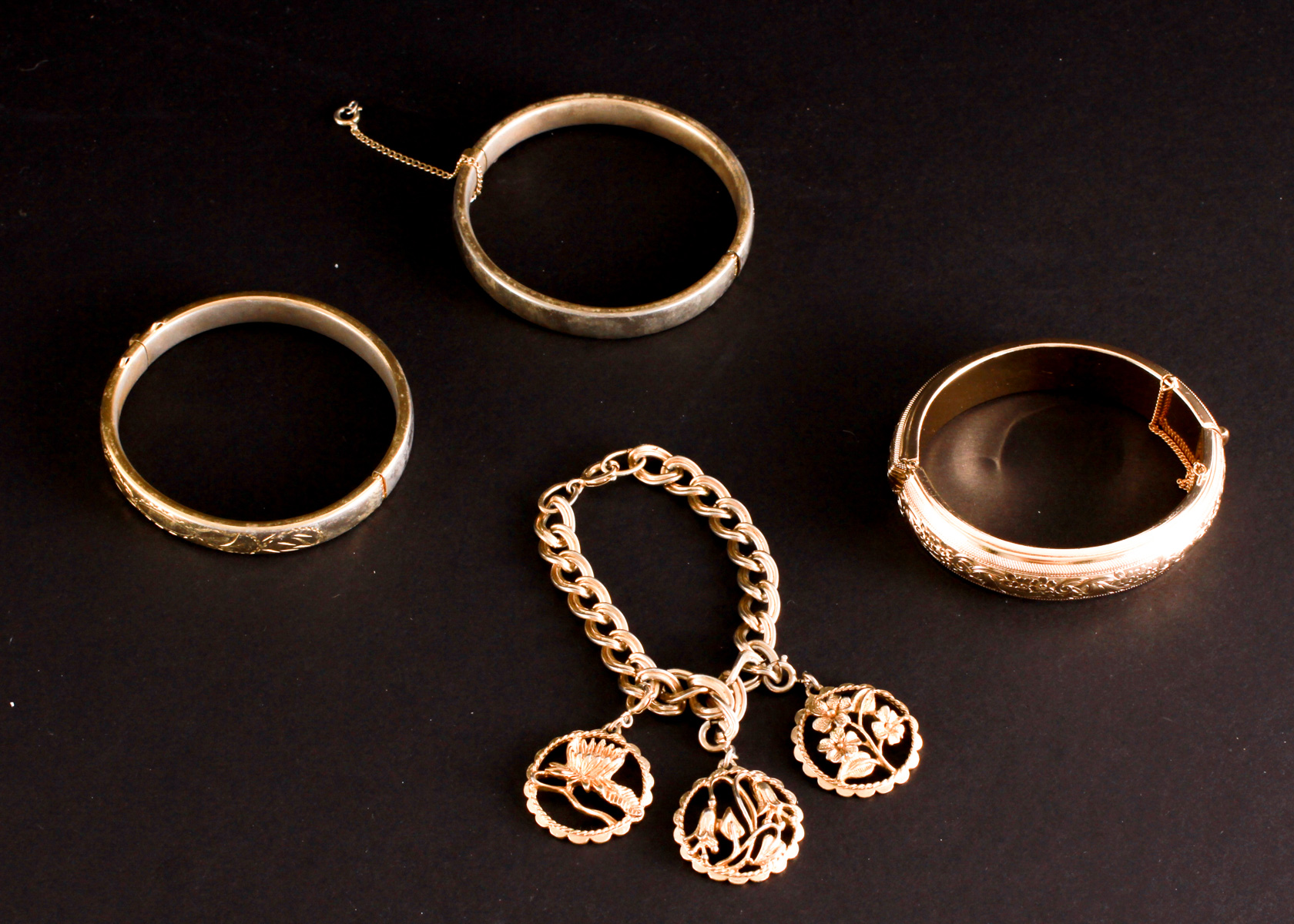 Grouping of Gold Toned Sarah Coventry Bracelets
