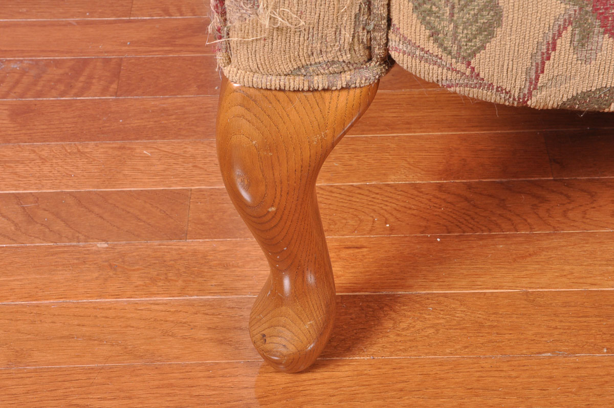 Upholstered Queen Anne Wingback Recliner