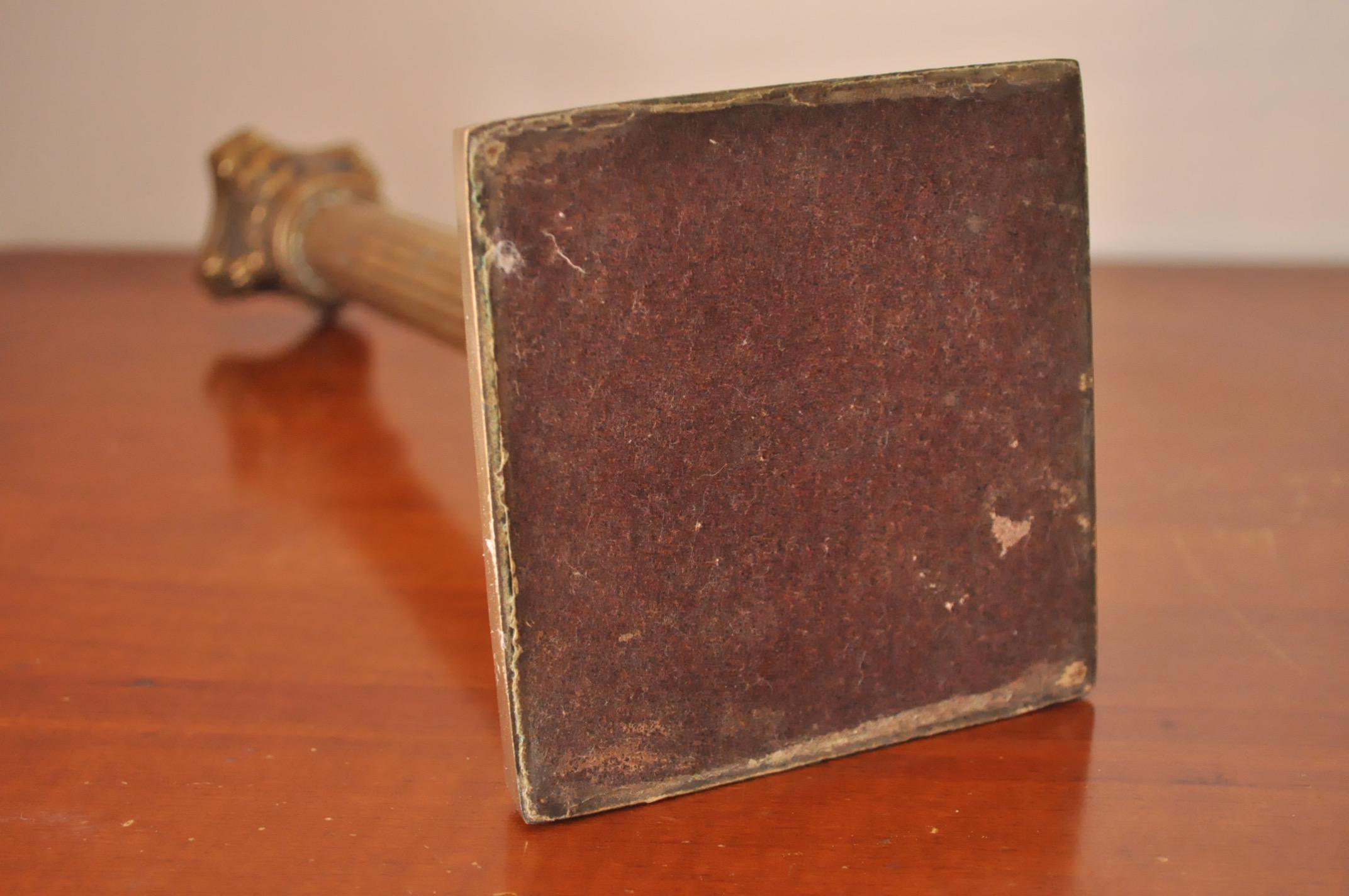 Brass Easel and Candlesticks
