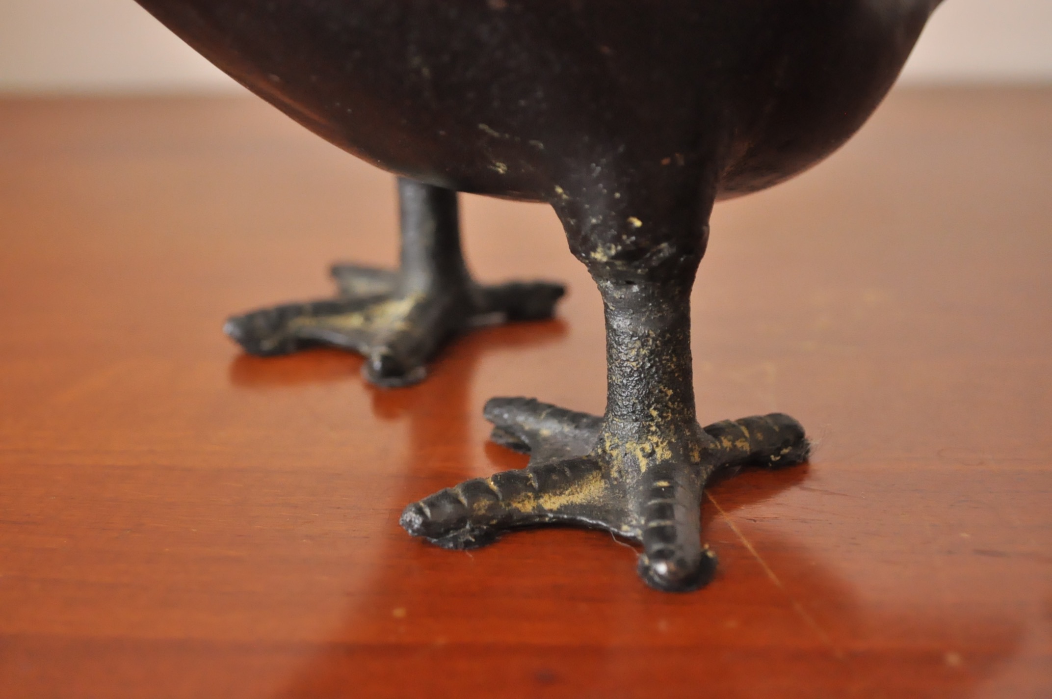 Vintage Cast Iron Verdigris Geese