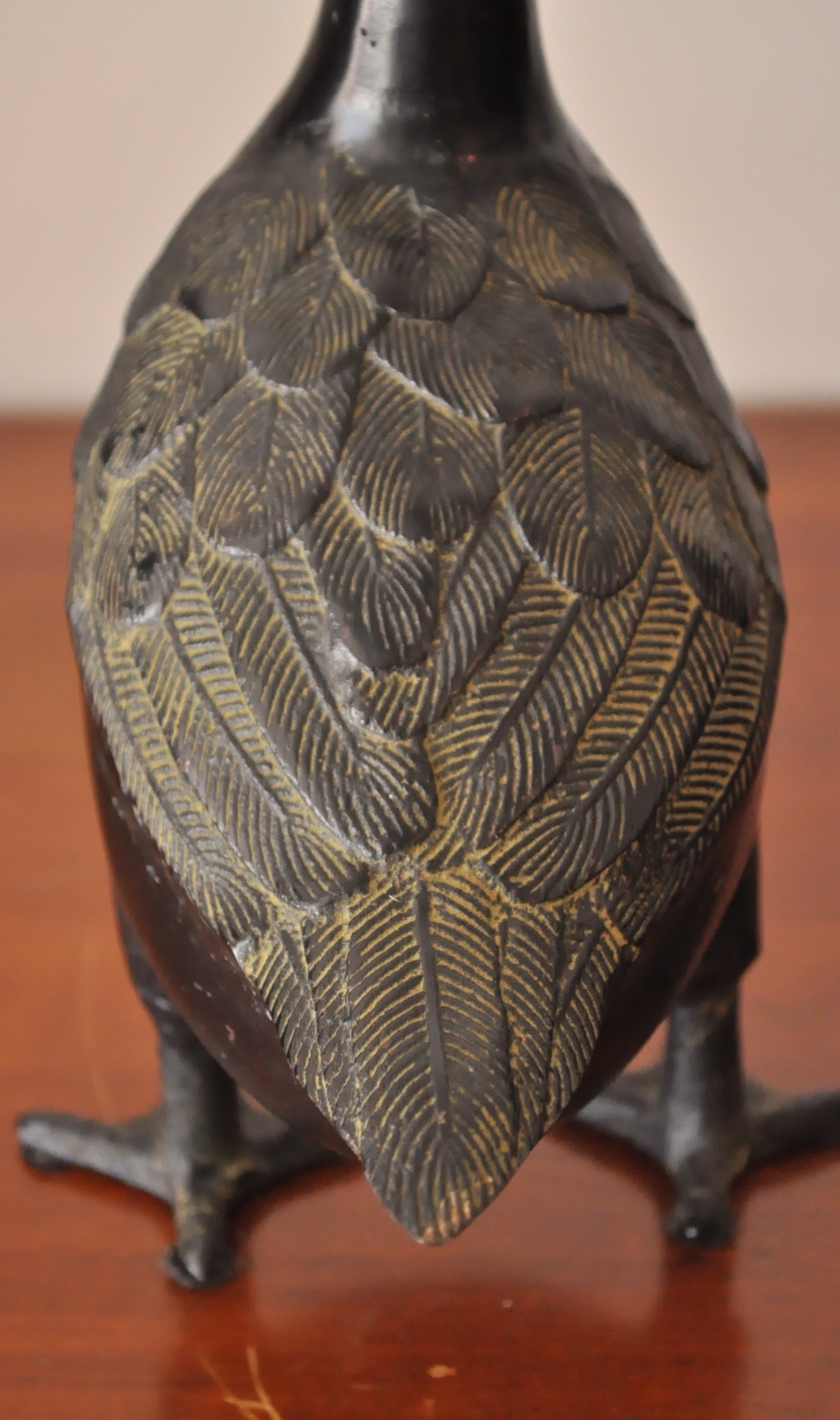 Vintage Cast Iron Verdigris Geese