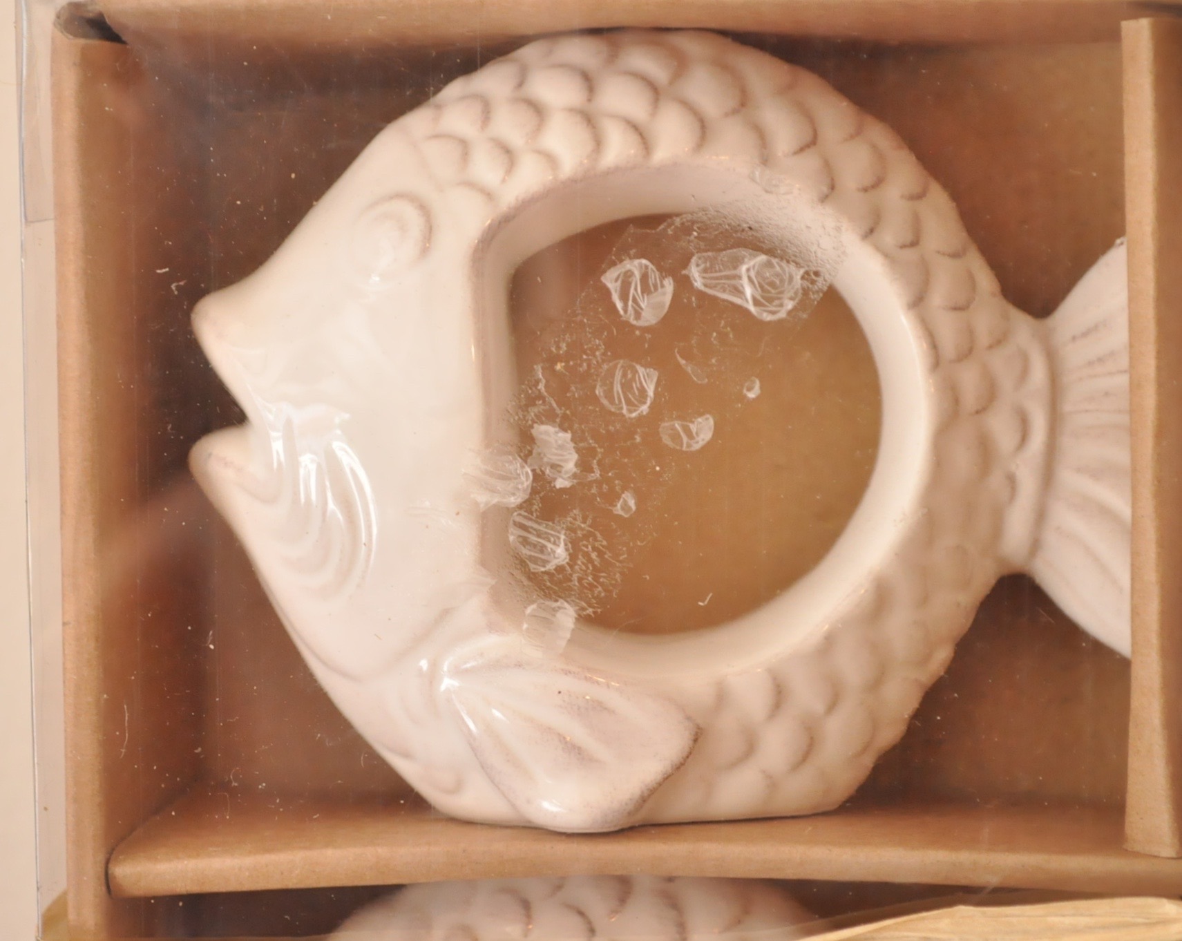 Pewter Fish and Ceramic Fish Napkin Rings