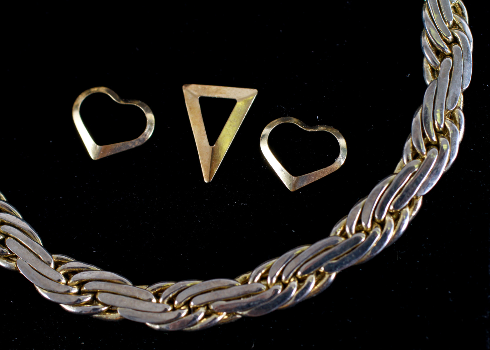 14K Gold Bracelet and Pendents