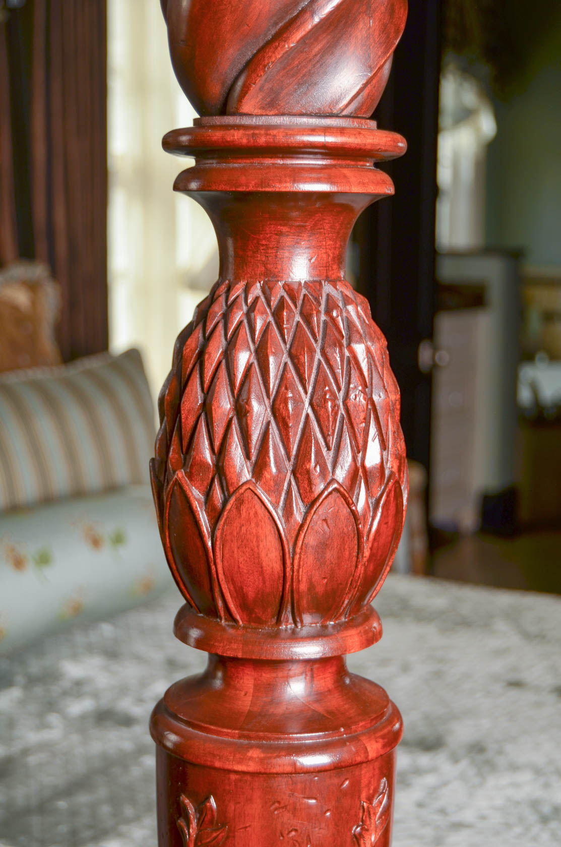 Lexington King Size Traditional Style Four Poster Bed Frame