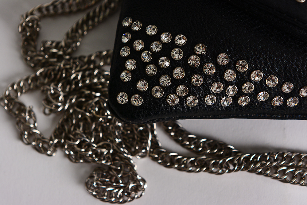 Metal Studded Leather Purse Duo