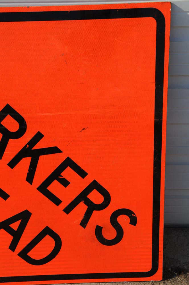 "Workers Ahead" Road Sign