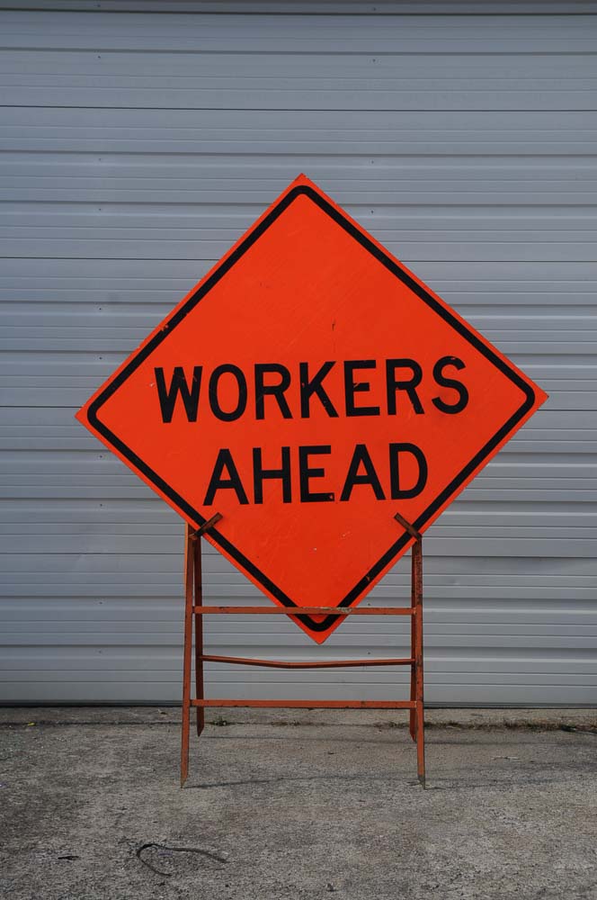 "Workers Ahead" Road Sign