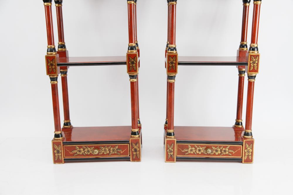 Pair of Asian Inspired Wall Shelves