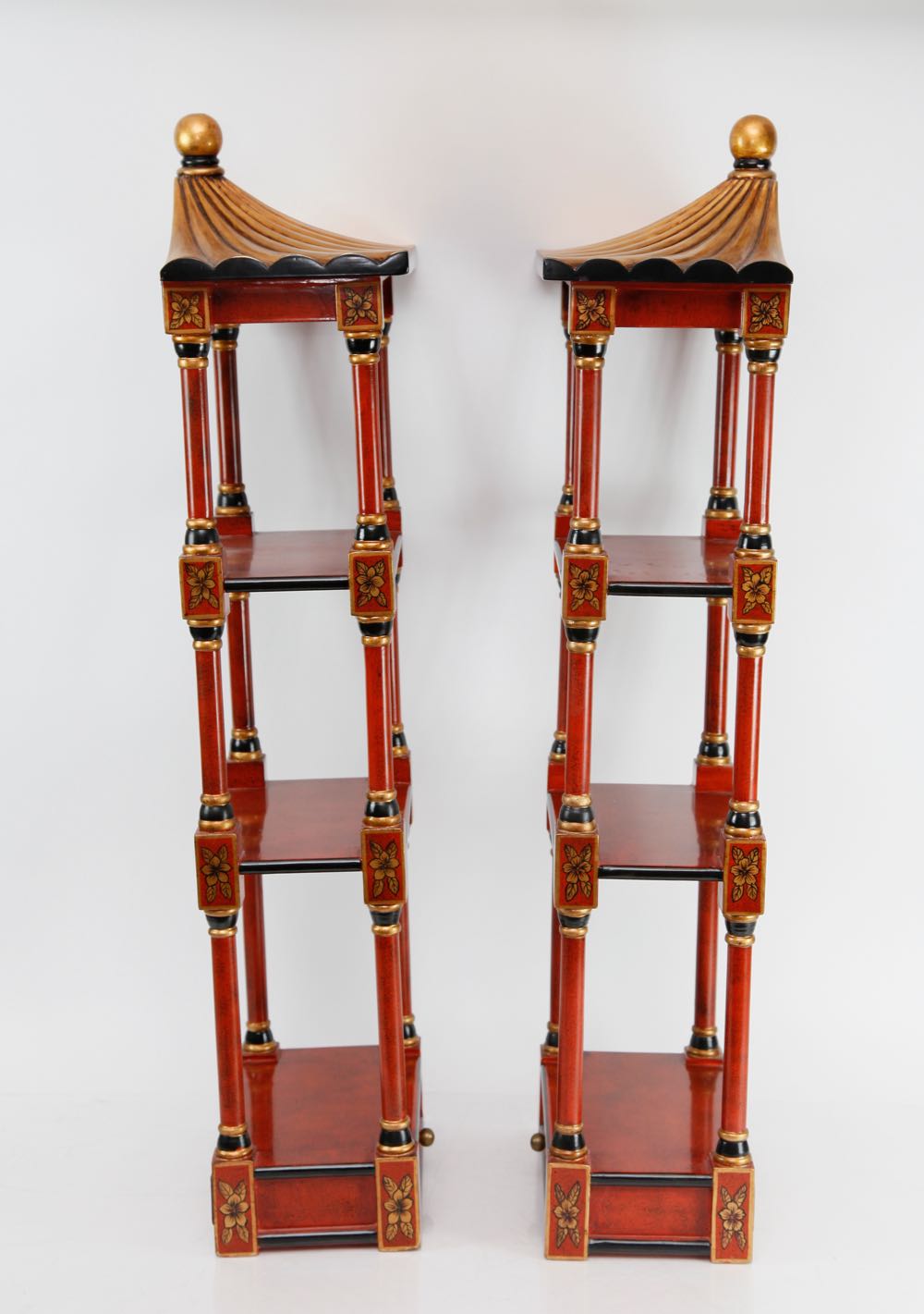 Pair of Asian Inspired Wall Shelves