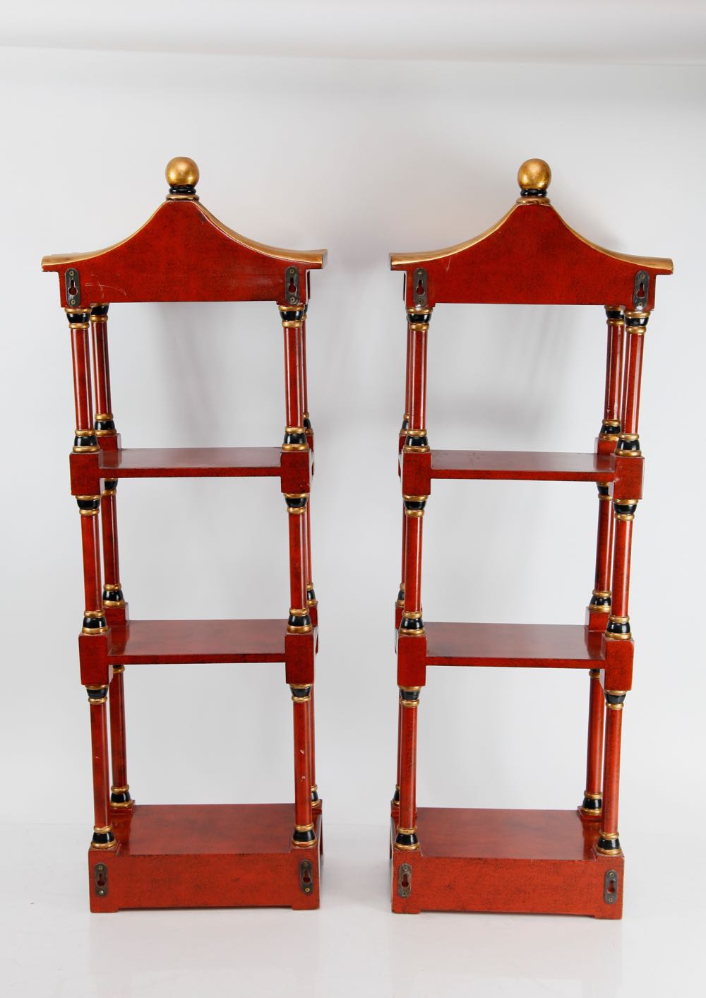 Pair of Asian Inspired Wall Shelves