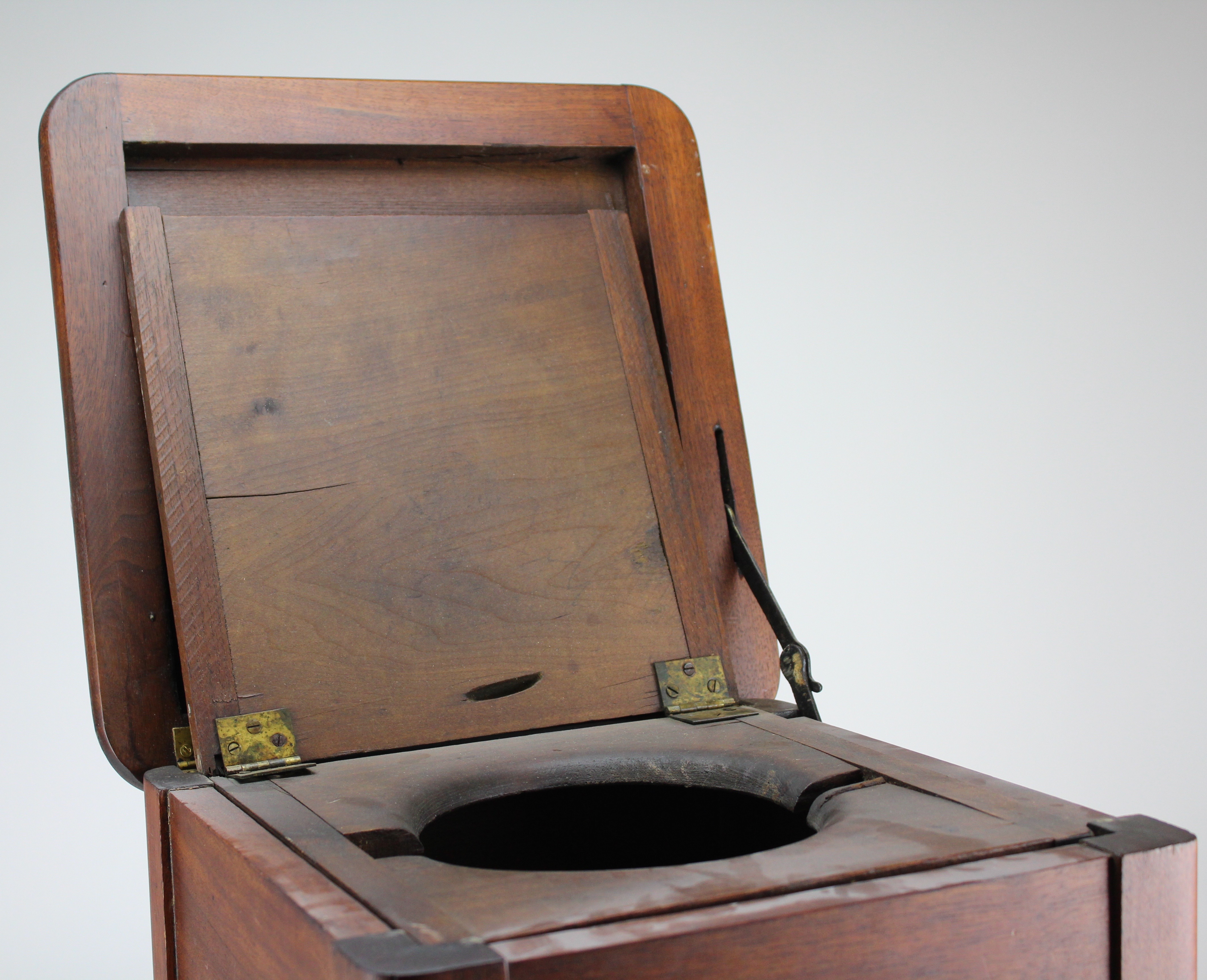 Vintage Handmade Upholstered Wooden Potty Chair