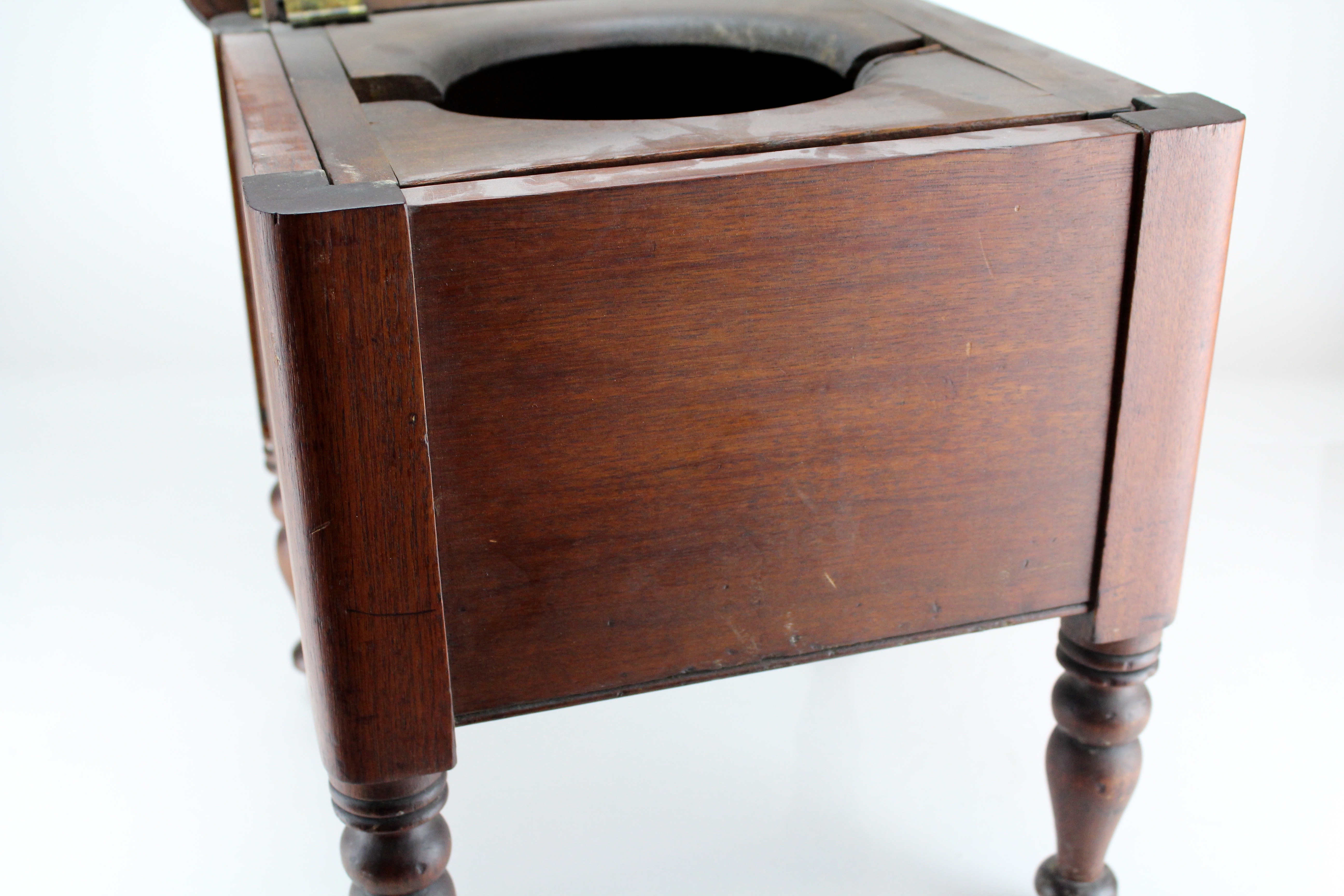 Vintage Handmade Upholstered Wooden Potty Chair