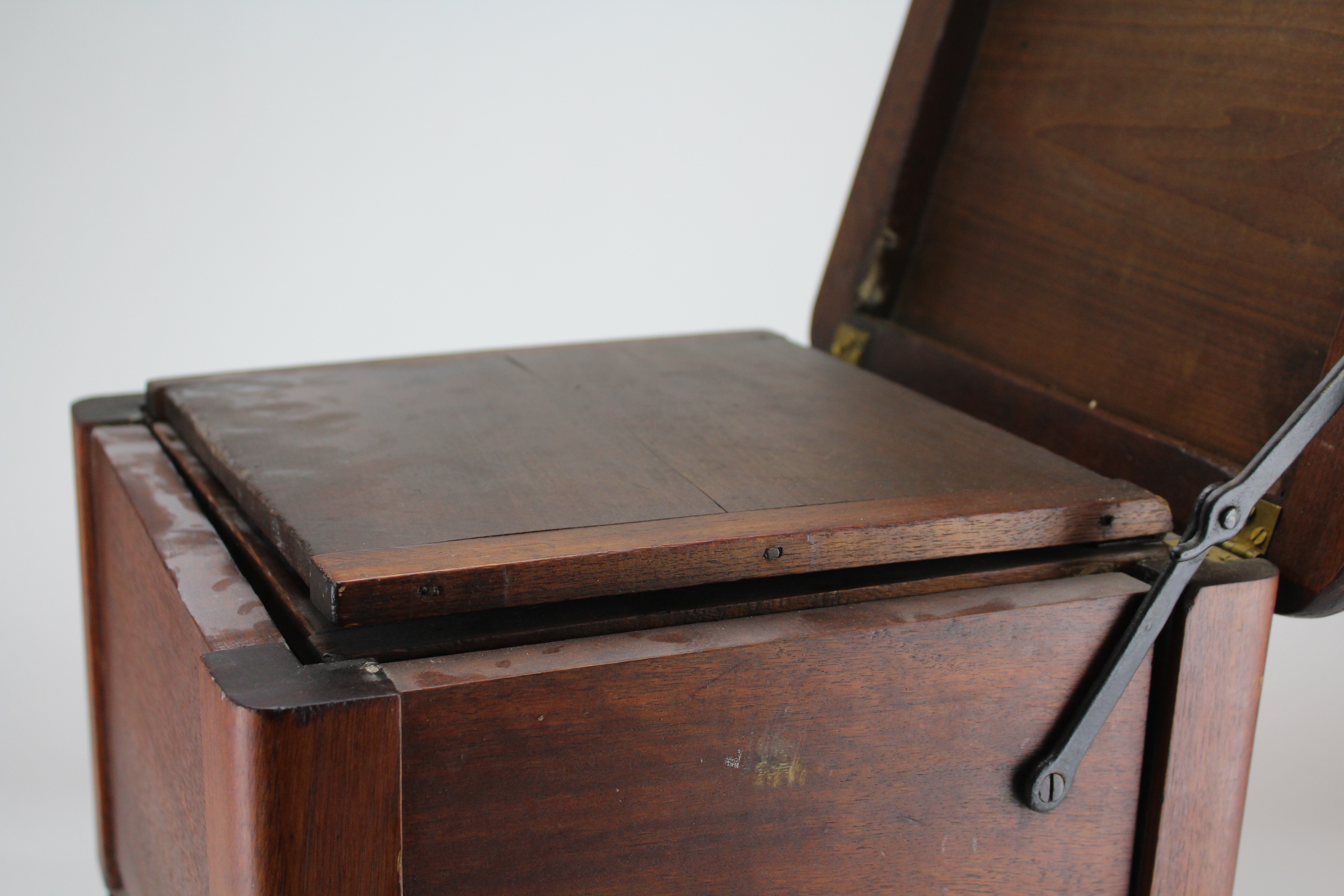 Vintage Handmade Upholstered Wooden Potty Chair