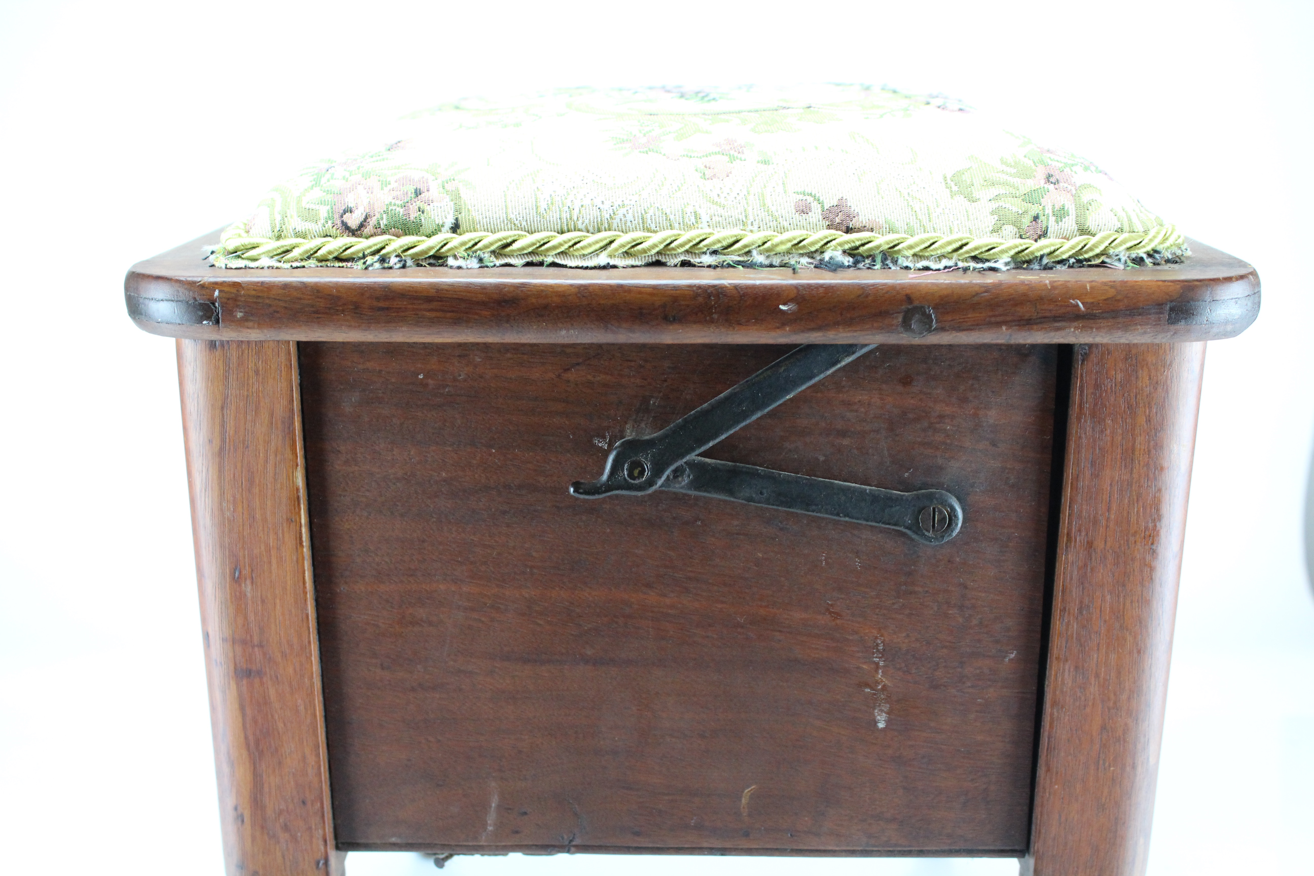 Vintage Handmade Upholstered Wooden Potty Chair