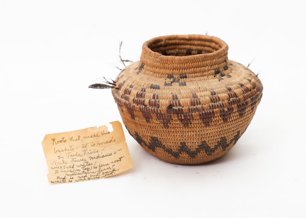 Rare Antique Tule River Tribe Native American Basket