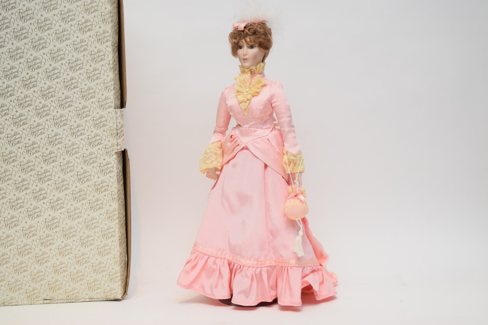 Franklin Mint Victorian Style Porcelain Doll