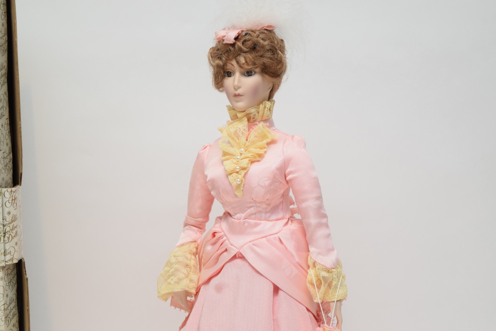 Franklin Mint Victorian Style Porcelain Doll