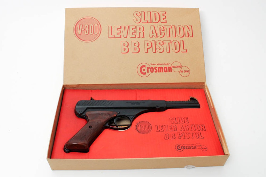 Vintage Crosman V-300 Slide Lever Action BB Pistol