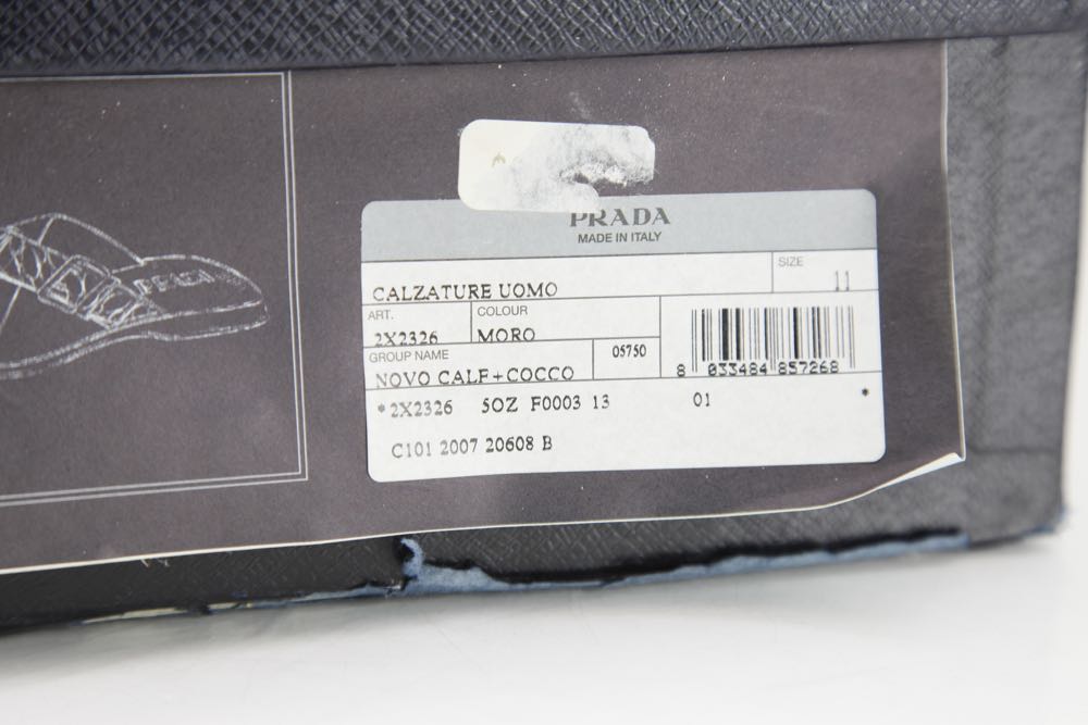 Mens Prada Crocodile and Calfskin Sandals