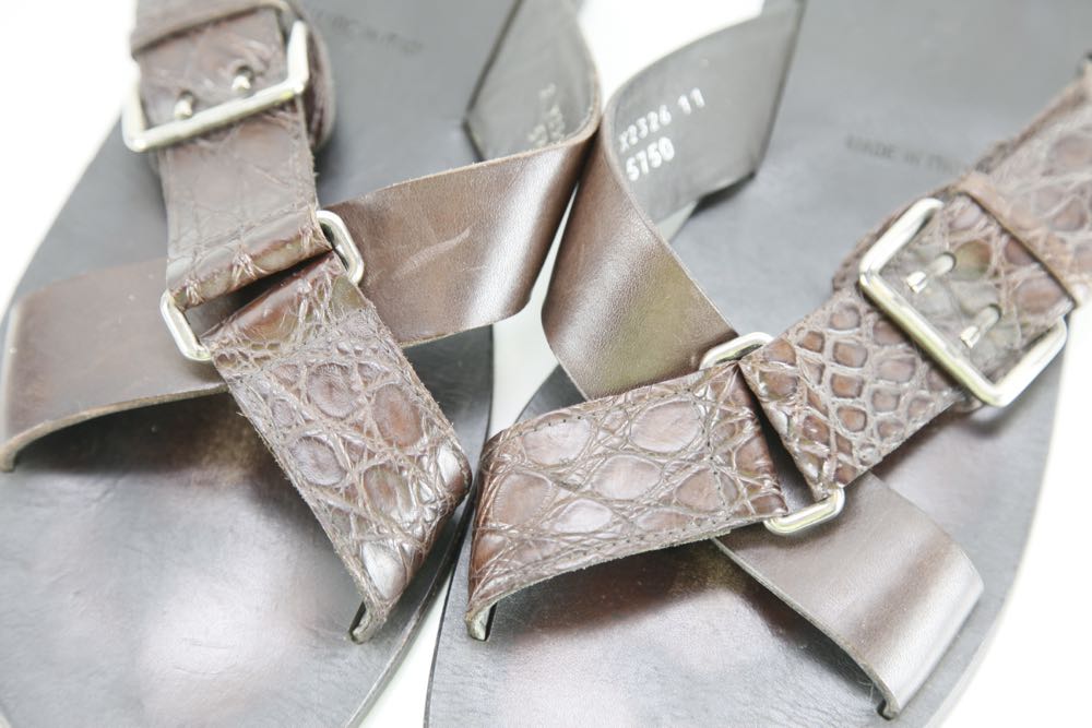 Mens Prada Crocodile and Calfskin Sandals