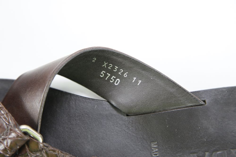 Mens Prada Crocodile and Calfskin Sandals