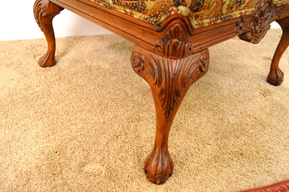 Drexel Heritage "Walter" Wingback Chair in Paisley Tapestry